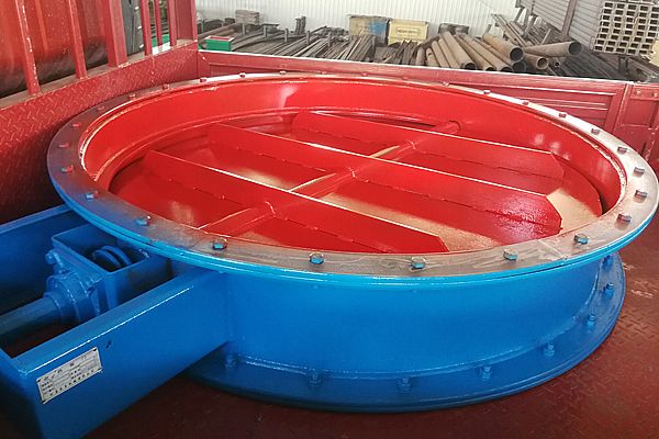 圓形擋板門(直徑250cm)制作完工,驗收合格了